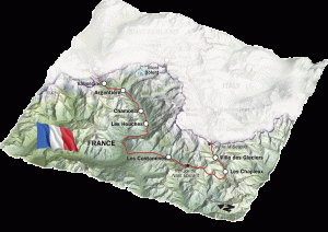 Mont Blanc trail -map France