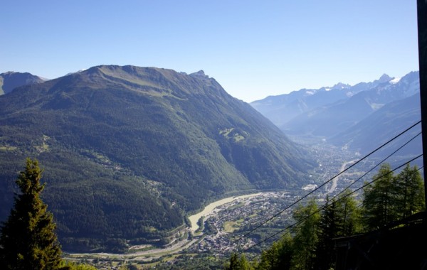 View of Chamonix valley from Telepherique Bellevue